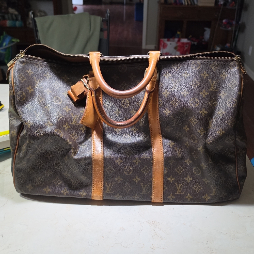 Louis Vuitton Monogram Canvas Duffel Bag - Brown with Tan Trim